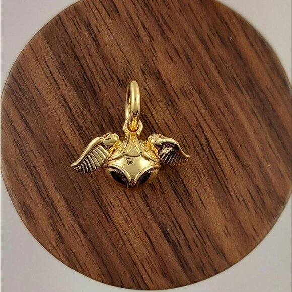 925 Silver Golden Snitch Dangle Charm - Picture 1 of 4